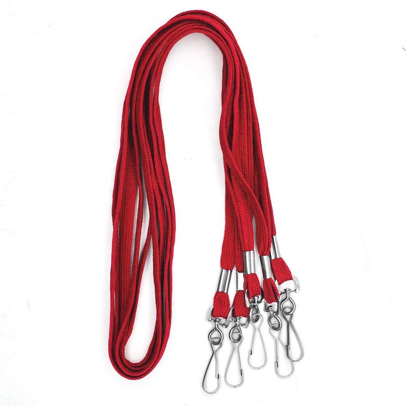 Beebel Lanyards 100 Pack Red Lanyards with Swivel Hook Clips for ID Name Badge Holder - Image 4